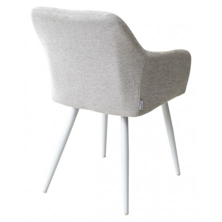 Стул BRANDY WZ2042-19 галечный серый фактурный велюр/ белый каркас М-City