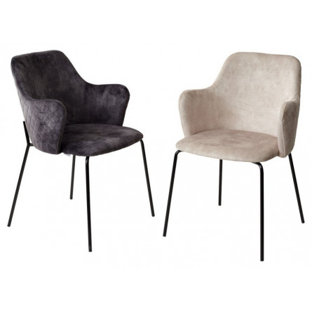 Стул AMARETTO VBP206 античный светло-бежевый/ черный каркас, М-City