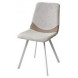 Стул ELLEN WZ2042-02 светло-бежевый фактурный велюр/ RU-09 серо-бежевый/ белый каркас М-City