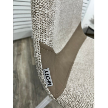 Стул ELLEN WZ2042-02 светло-бежевый фактурный велюр/ RU-09 серо-бежевый/ белый каркас М-City