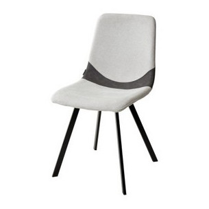 Стул ELLEN WZ2042-18 белая галька, фактурный велюр/ RU-07 серая сталь/ черный каркас М-City