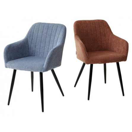 Стул BRANDY WZ2042-16 бледно-васильковый фактурный велюр/ черный каркас М-City