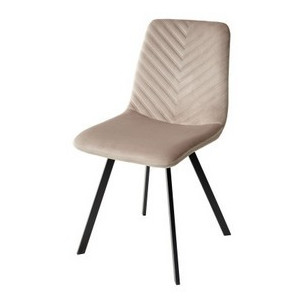 Стул ELODIE BLUVEL-40 бежевый, велюр/ черный каркас М-City