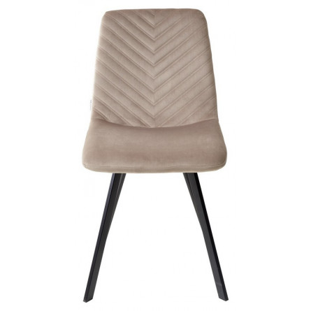 Стул ELODIE BLUVEL-40 бежевый, велюр/ черный каркас М-City