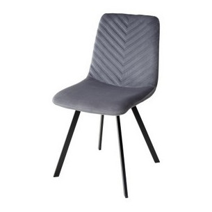 Стул ELODIE BLUVEL-14 серый, велюр/ черный каркас М-City