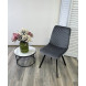 Стул ELODIE BLUVEL-14 серый, велюр/ черный каркас М-City Стул ELODIE BLUVEL-14 серый, велюр/ черный каркас М-City
