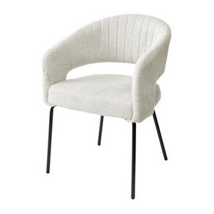 Стул SNUG WZ2042-01 молочный фактурный велюр/ черный каркас, M-City