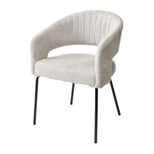 Стул SNUG WZ2042-02 светло-бежевый фактурный велюр / черный каркас, M-City