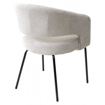 Стул SNUG WZ2042-02 светло-бежевый фактурный велюр / черный каркас, M-City