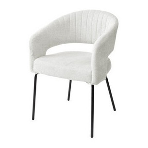 Стул SNUG WZ2042-18 белая галька, фактурный велюр / черный каркас, M-City