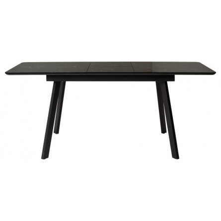 Стол АРУБА 140 ЧЕРНЫЙ МРАМОР, стекло / ЧЕРНЫЙ М-City