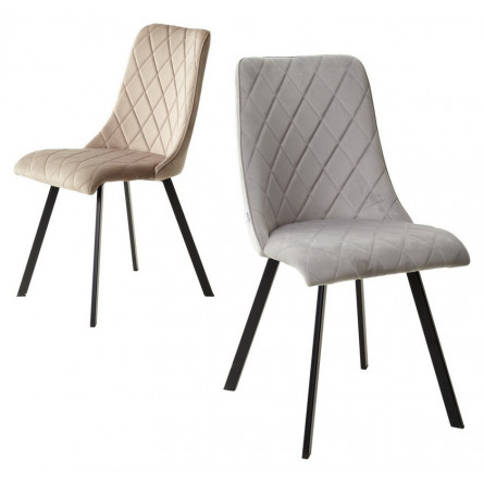 Стул TYCOON BLUVEL-03 LIGHT GREY, велюр М-City