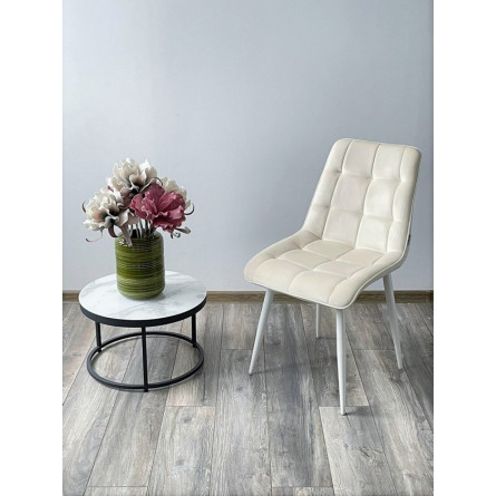 Стул CHIC BLUVEL-22 молочный / белый каркас М-City