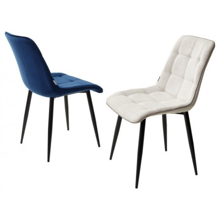 Стул CHIC HE622-01/ HE622-05 топленое молоко, ткань/ черный каркас М-City