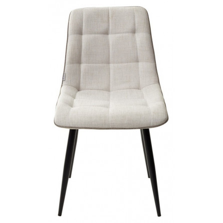 Стул CHIC HE622-01/ HE622-05 топленое молоко, ткань/ черный каркас М-City