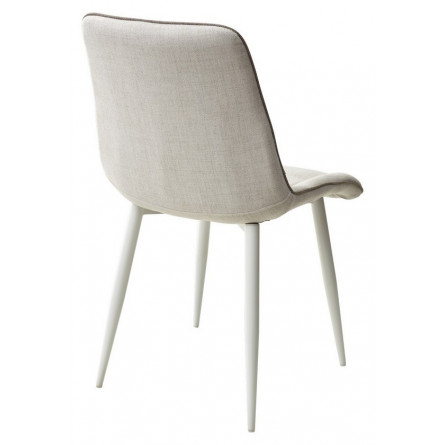 Стул CHIC HE622-01/ HE622-05 топленое молоко, ткань/ белый каркас М-City