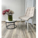 Стул CHIC HE622-01/ HE622-05 топленое молоко, ткань/ белый каркас М-City Стул CHIC HE622-01/ HE622-05 топленое молоко, ткань/ белый каркас М-City