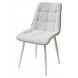Стул CHIC HE622-20/ HE622-22 светло-серый, ткань/ белый каркас М-City