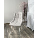 Стул CHIC HE622-20/ HE622-22 светло-серый, ткань/ белый каркас М-City Стул CHIC HE622-20/ HE622-22 светло-серый, ткань/ белый каркас М-City
