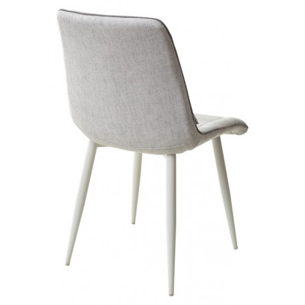 Стул CHIC HE622-20/ HE622-22 светло-серый, ткань/ белый каркас М-City