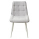 Стул CHIC HE622-20/ HE622-22 светло-серый, ткань/ белый каркас М-City Стул CHIC HE622-20/ HE622-22 светло-серый, ткань/ белый каркас М-City