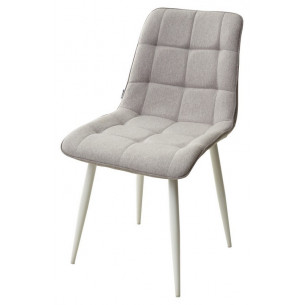 Стул CHIC VF-19/ VF-20 светло-серый/ серый, ткань/ белый каркас М-City