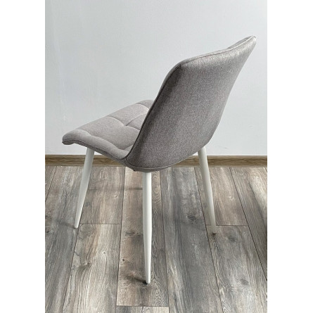 Стул CHIC VF-19/ VF-20 светло-серый/ серый, ткань/ белый каркас М-City