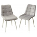 Стул CHIC VF-19/ VF-20 светло-серый/ серый, ткань/ белый каркас М-City Стул CHIC VF-19/ VF-20 светло-серый/ серый, ткань/ белый каркас М-City