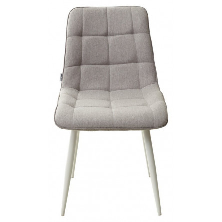 Стул CHIC VF-19/ VF-20 светло-серый/ серый, ткань/ белый каркас М-City