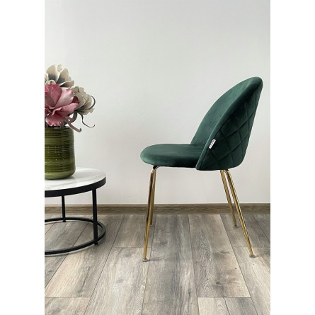 Стул PRESLEY BLUVEL-78 зеленый / золотой каркас М-City