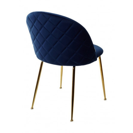 Стул PRESLEY BLUVEL-86 NAVY BLUE / золотой каркас М-City