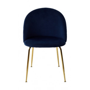 Стул PRESLEY BLUVEL-86 NAVY BLUE / золотой каркас М-City