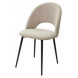 Стул РАМОУНЗ, цвет бежевый V04, велюр/ черный каркас М-City