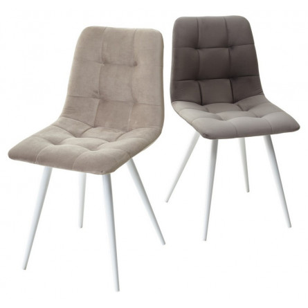 Стул CHILLI-Q графит 14, велюр / белый каркас, 4 шт/ 1 к, М-City