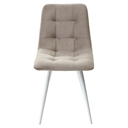 Стул CHILLI-Q латте 25, велюр / белый каркас, 4 шт/ 1 к, М-City