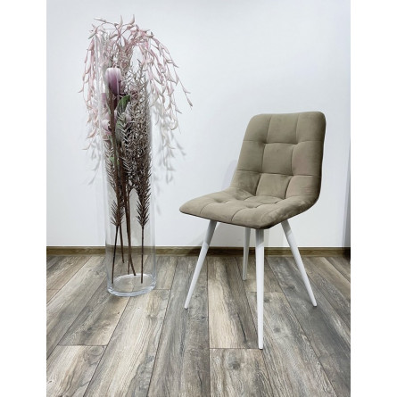 Стул CHILLI-Q латте 25, велюр / белый каркас, 4 шт/ 1 к, М-City