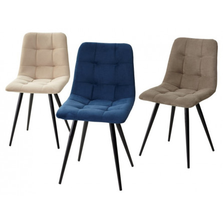 Стул CHILLI-Q латте 25, велюр / черный каркас, 4 шт/ 1 к, М-City