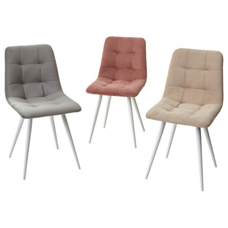 Стул CHILLI-Q розовый 15, велюр / белый каркас, 4 шт/ 1 к, М-City