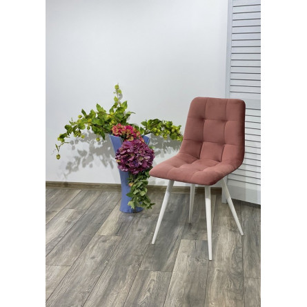 Стул CHILLI-Q розовый 15, велюр / белый каркас, 4 шт/ 1 к, М-City