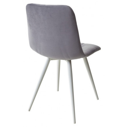 Стул CHILLI-Q серый 27, велюр / белый каркас, 4 шт/ 1 к, М-City