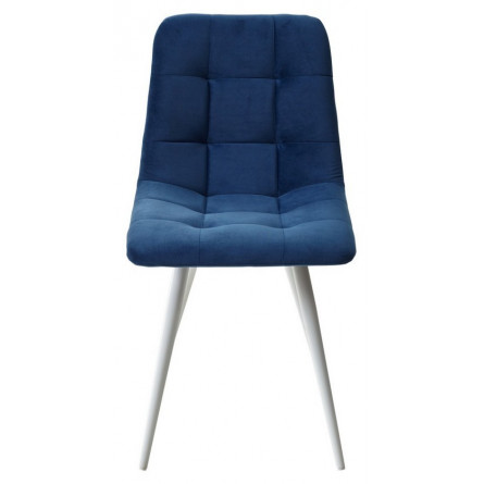 Стул CHILLI-Q синий 29, велюр / белый каркас, 4 шт/ 1 к, М-City