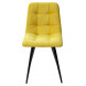 Стул CHILLI-Q желтый H19, велюр / черный каркас, 4 шт/ 1 к, М-City Стул CHILLI-Q желтый H19, велюр / черный каркас, 4 шт/ 1 к, М-City