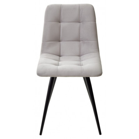 Стул CHILLI-Q светло-серый H09, велюр / черный каркас, 4 шт/ 1 к, М-City
