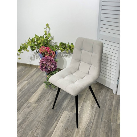 Стул CHILLI-Q светло-серый H09, велюр / черный каркас, 4 шт/ 1 к, М-City