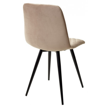 Стул CHILLI-X БЕЖЕВЫЙ 5, велюр / черный каркас 4 шт/ 1 к, М-City