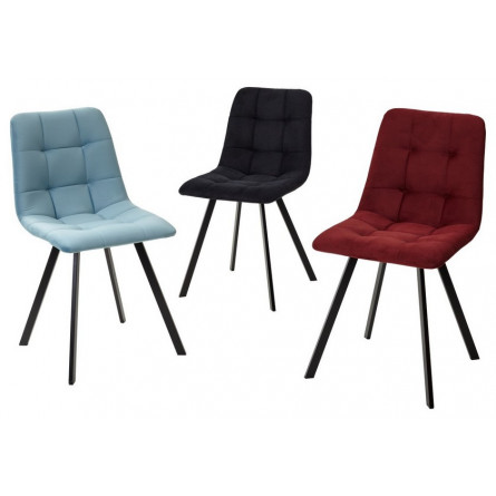 Стул CHILLI-Q SQUARE бирюзовый H52, велюр / черный каркас, 4 шт./1 к, М-City