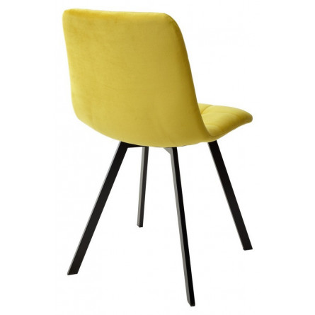 Стул CHILLI-Q SQUARE желтый H19, велюр / черный каркас, 4 шт./1 к, М-City