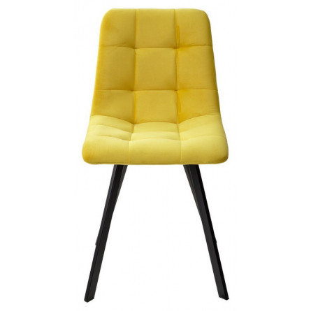 Стул CHILLI-Q SQUARE желтый H19, велюр / черный каркас, 4 шт./1 к, М-City