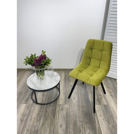 Стул CHILLI-Q SQUARE оливковый H25, велюр / черный каркас, 4 шт./1 к, М-City