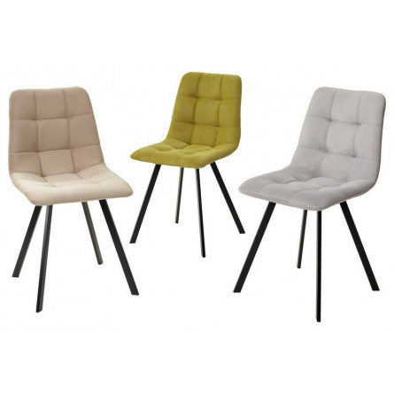 Стул CHILLI-Q SQUARE оливковый H25, велюр / черный каркас, 4 шт./1 к, М-City